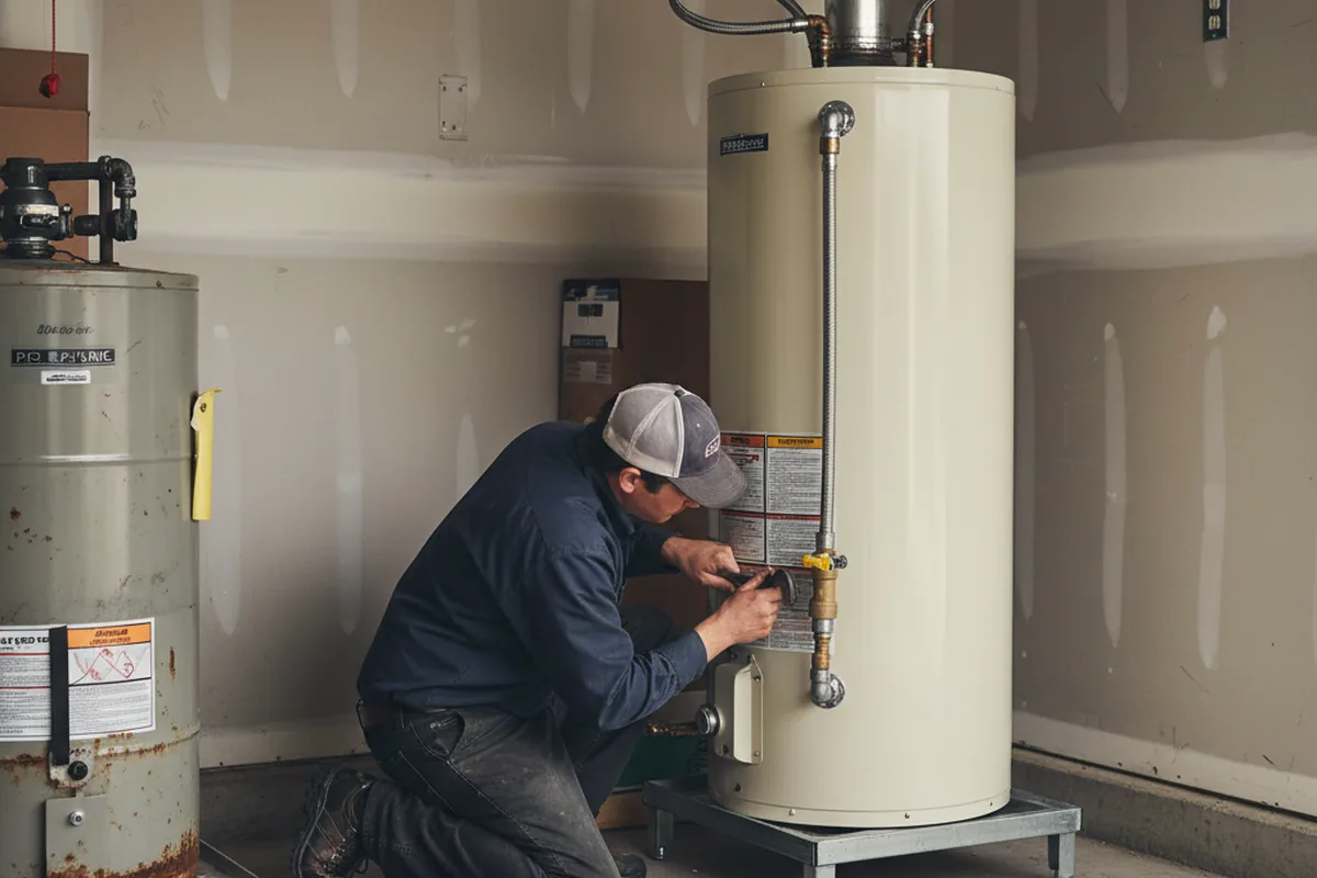 Water heater and shutoff valve replacement in Burgettstown